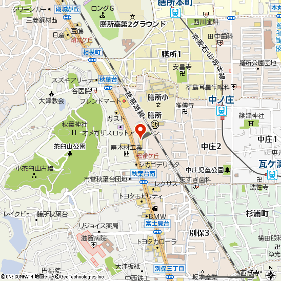 タイヤ館大津付近の地図